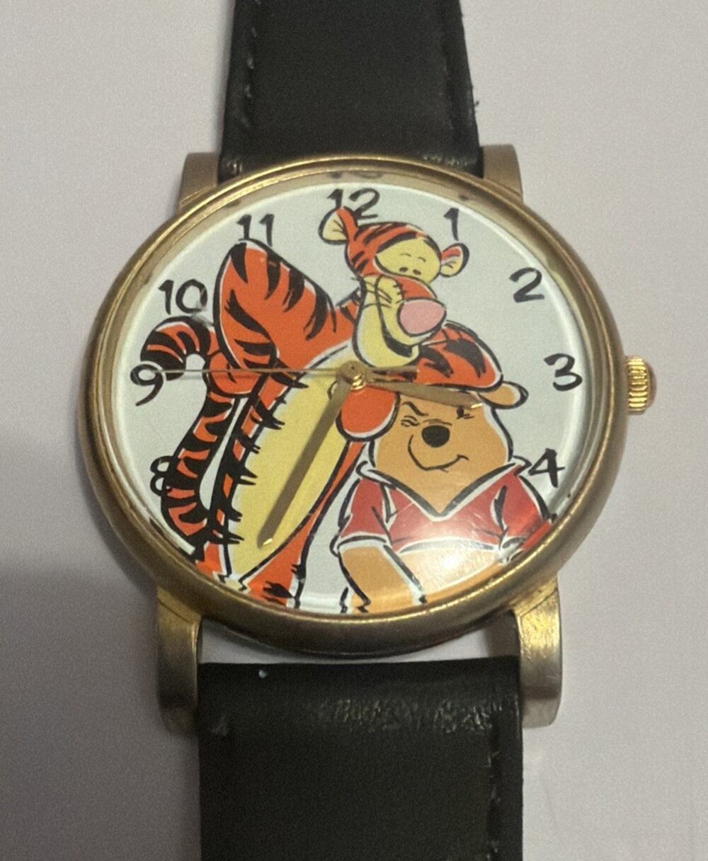 Vintage Timex Disney Pooh & Tigger watch New Genuine leather band, New battery